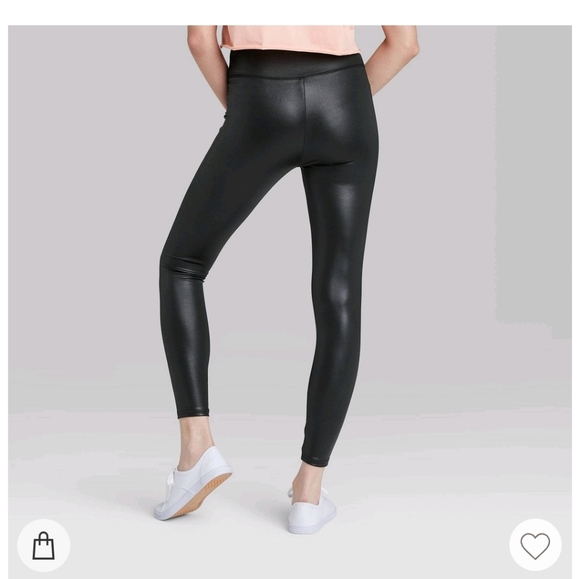 Wild Fable black shiny spandex pants. Super stretchy. - Picture 5 of 6